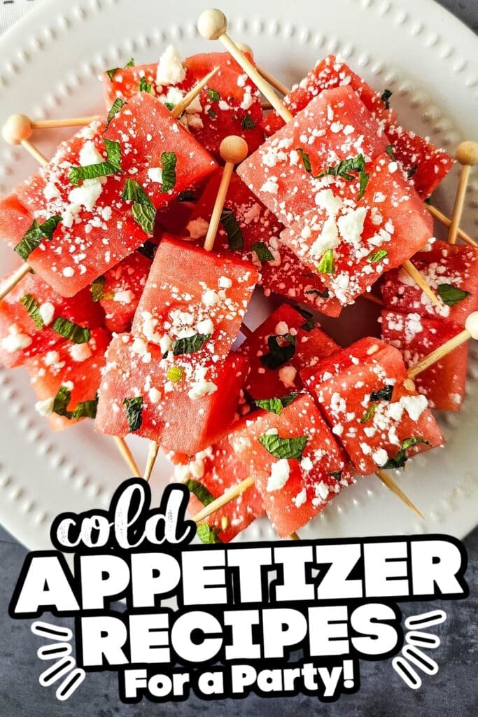 cold appetizer - Watermelon Feta Skewers