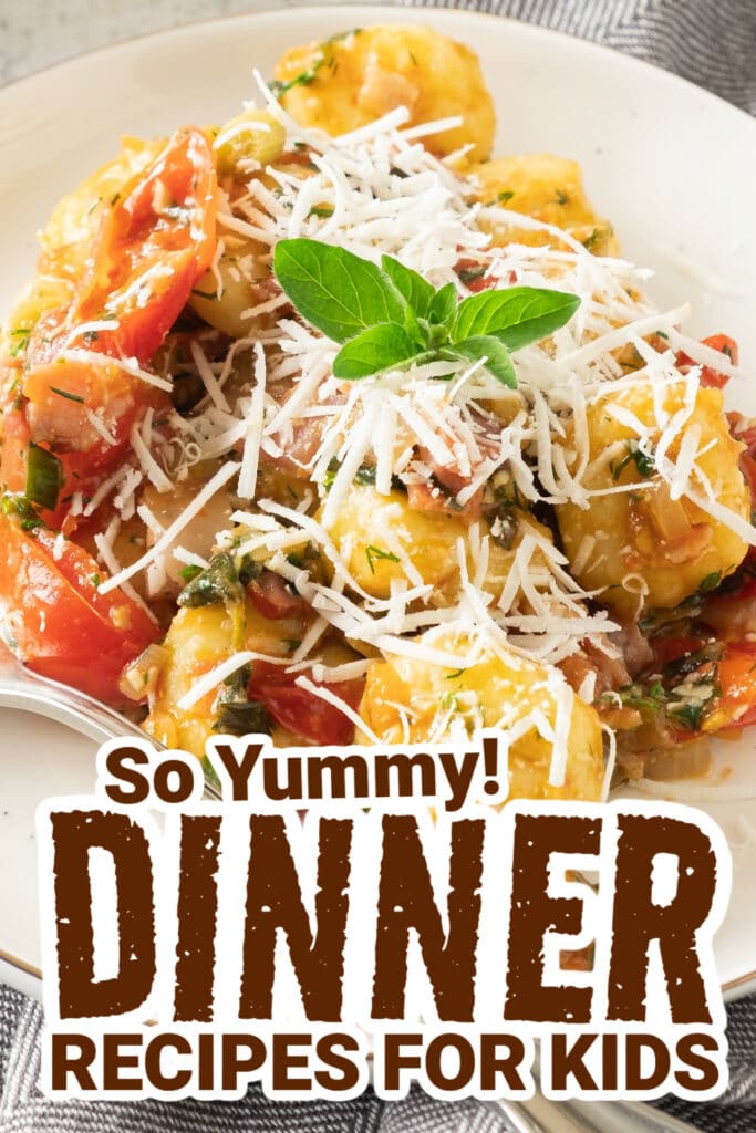 dinner recipes for kids - Creamy Potato Gnocchi with Bacon copy