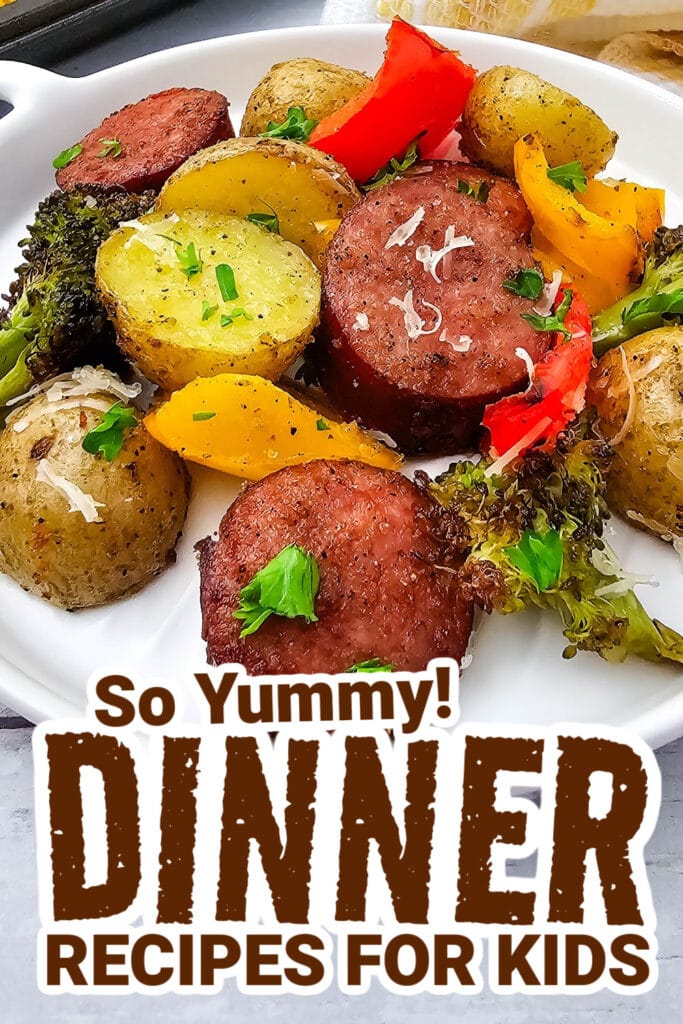 dinner recipes for kids - Healthy Sheet Pan Sausage with Veggies copy