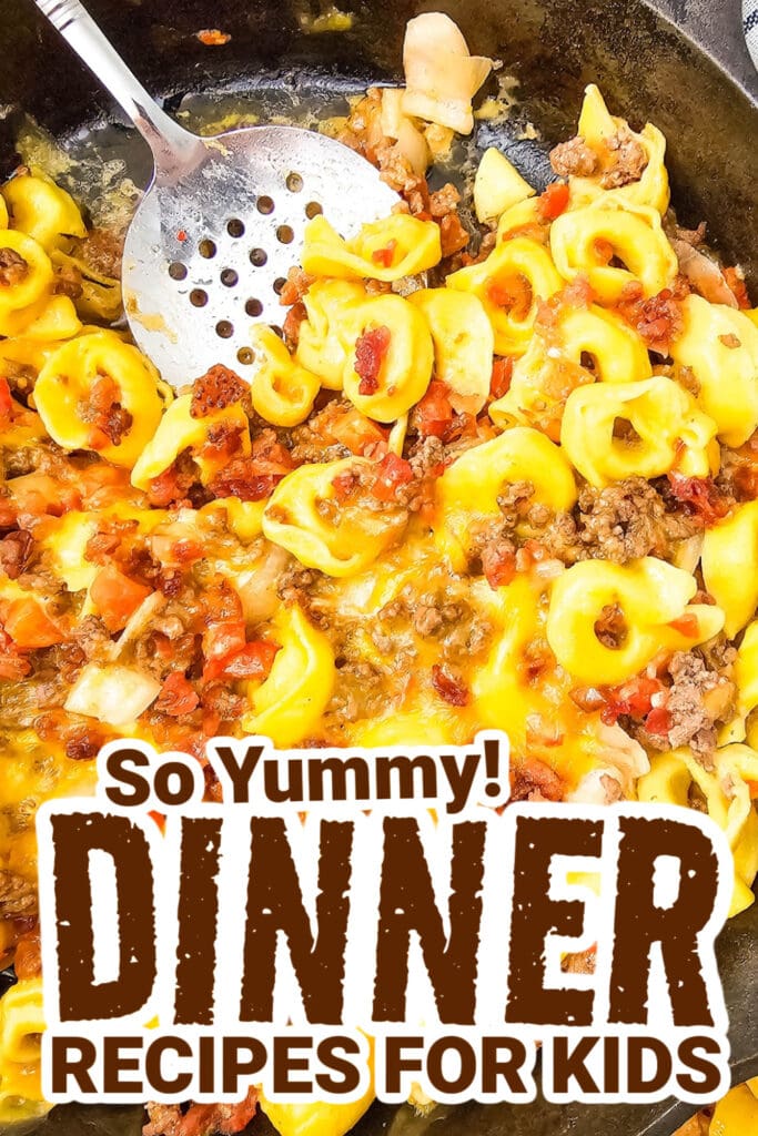 dinner recipes for kids - One-Pan Skillet Bacon Cheeseburger Tortellini copy