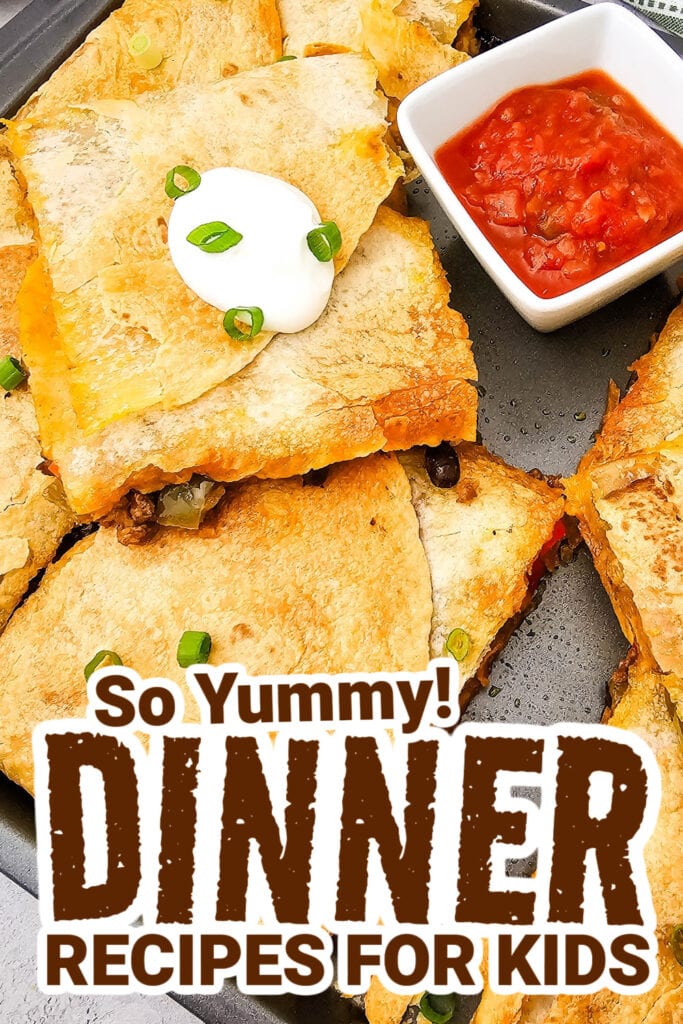 dinner recipes for kids - Sheet Pan Tex Mex Quesadillas copy