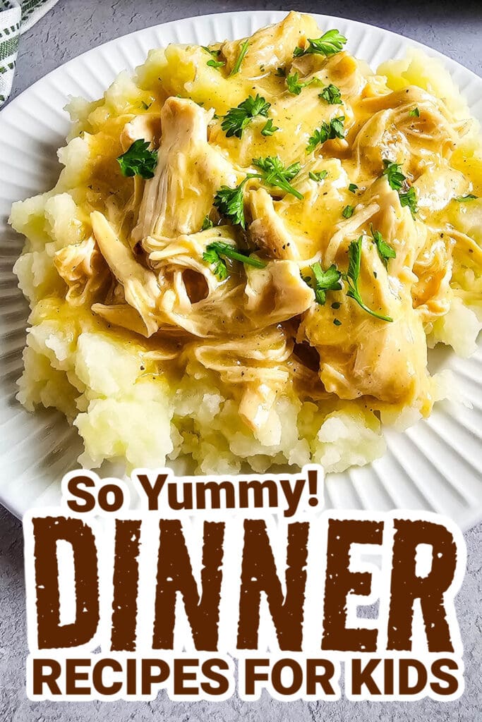 dinner recipes for kids - Slow Cooker Chicken and Gravy copy