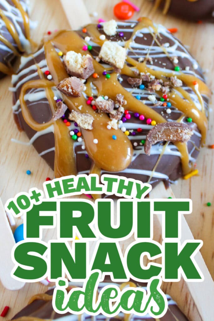 fruit snack ideas - Chocolate Covered Apple Sticks copy