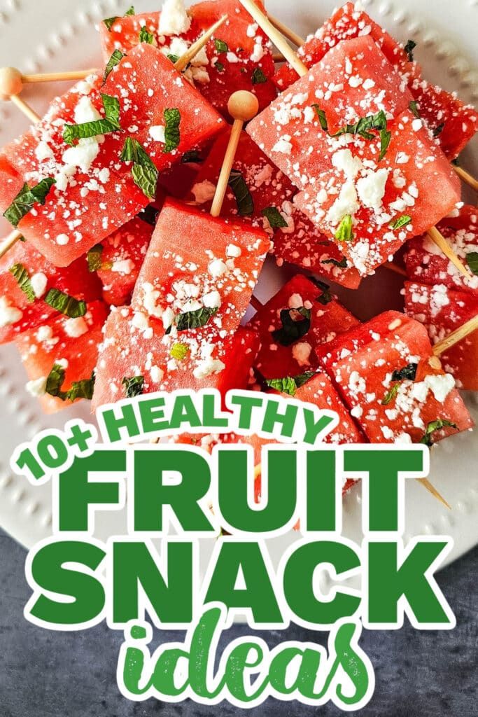 fruit snack ideas - Refreshing Watermelon Feta Skewers copy