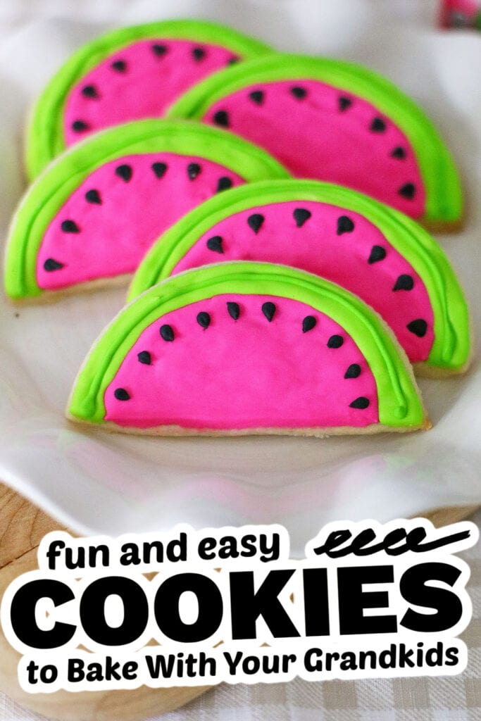 fun cookies for grandkids - Watermelon Slice Cookies