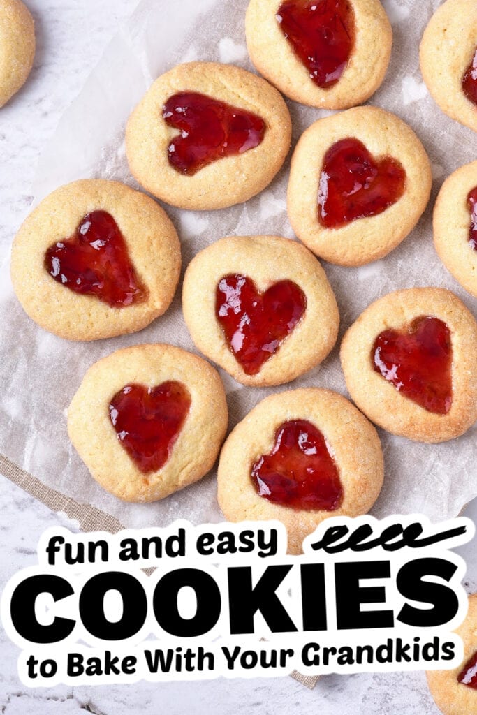 fun cookies for grandkids - heart prink cookies