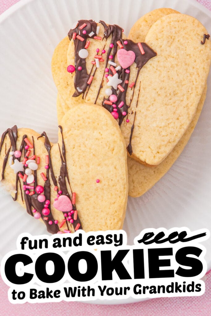 fun cookies for grandkids - heart shaped sugar cookies