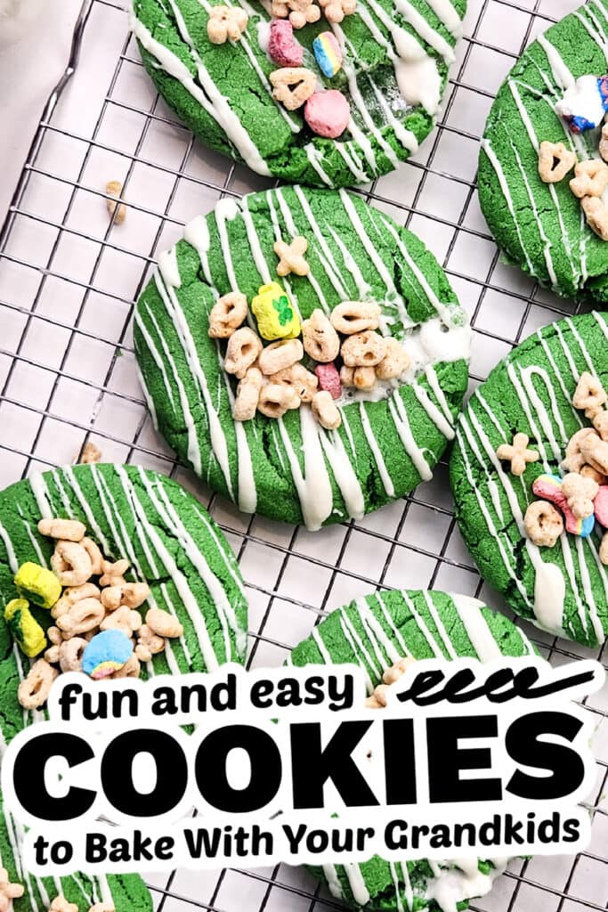 fun cookies for grandkids - lucky charms st. patricks day cookies