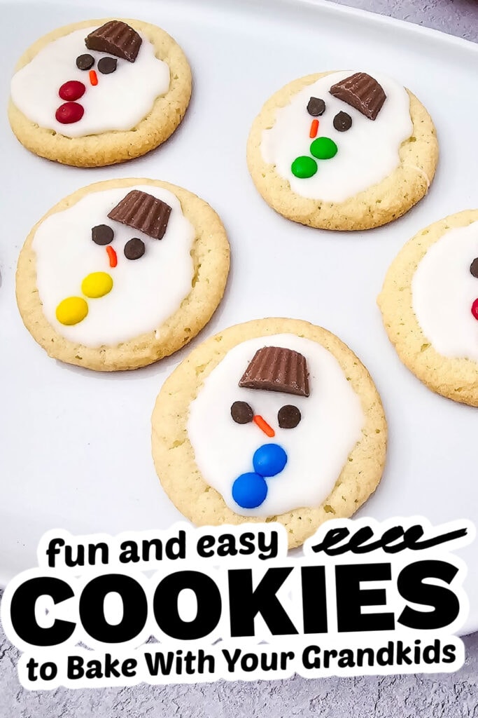 fun cookies for grandkids - melted snowman sugar cookies
