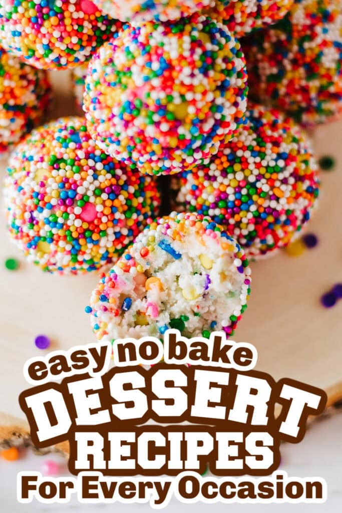 no bake desserts - FunFetti Cheesecake Bites copy