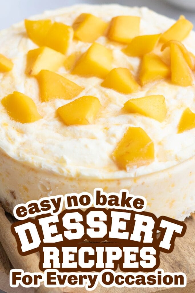 no bake desserts - Mango Cheesecake