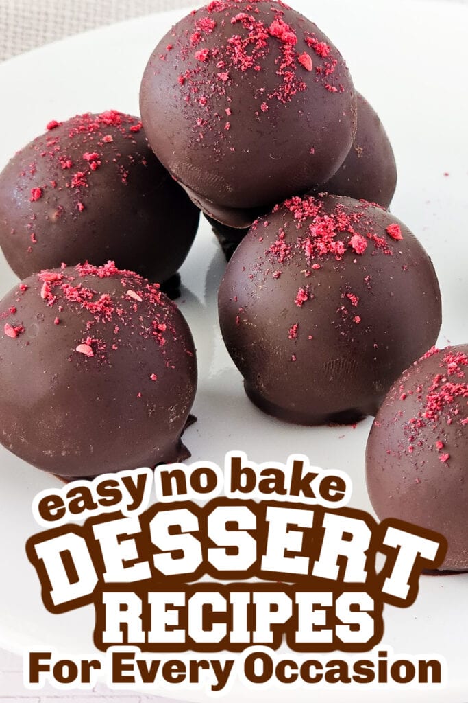 no bake desserts - Raspberry Chocolate Truffles copy