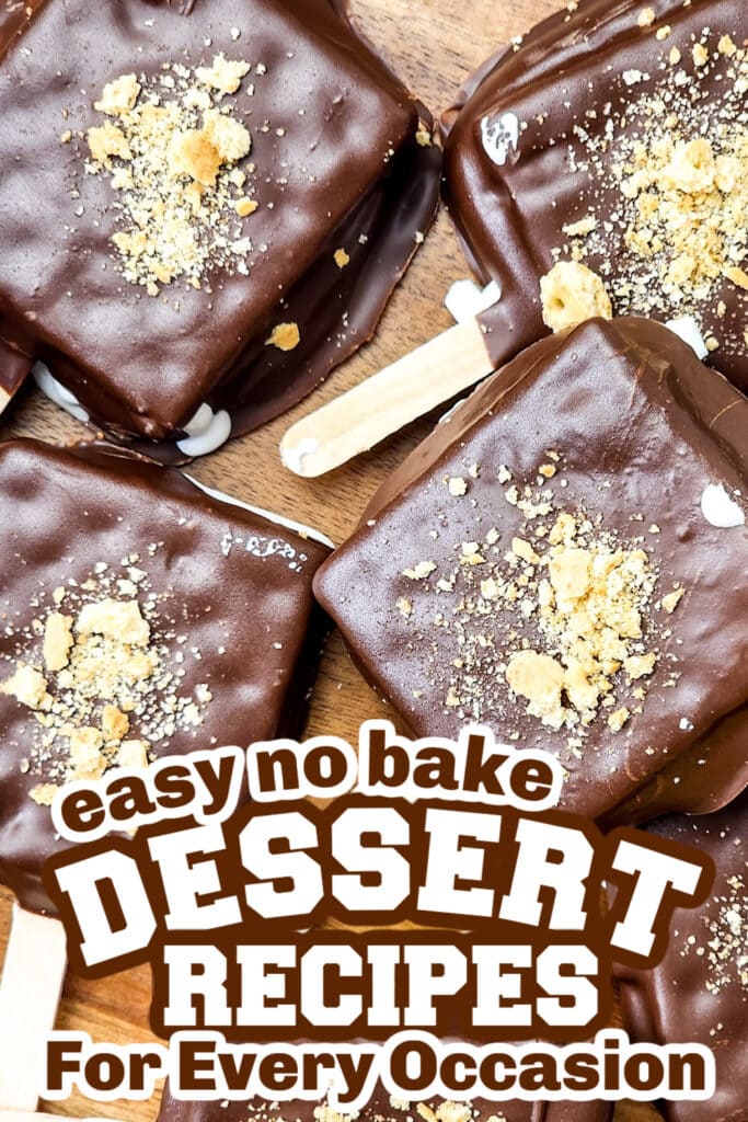 no bake desserts - S'mores Dessert Pops copy