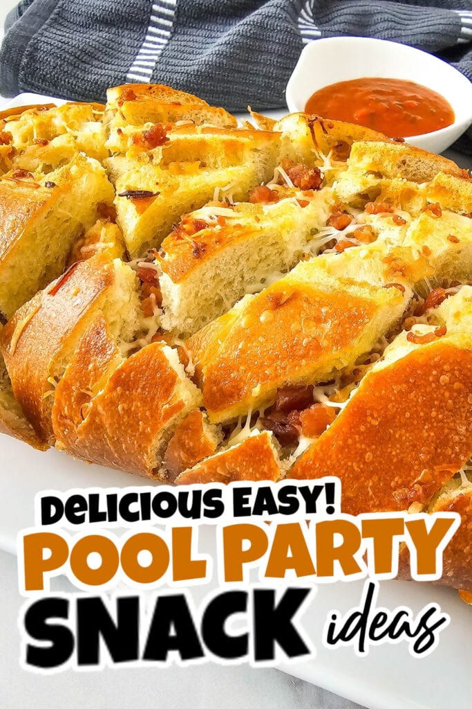 pool party snacks - Bacon and Cheese Pull-Apart Bread