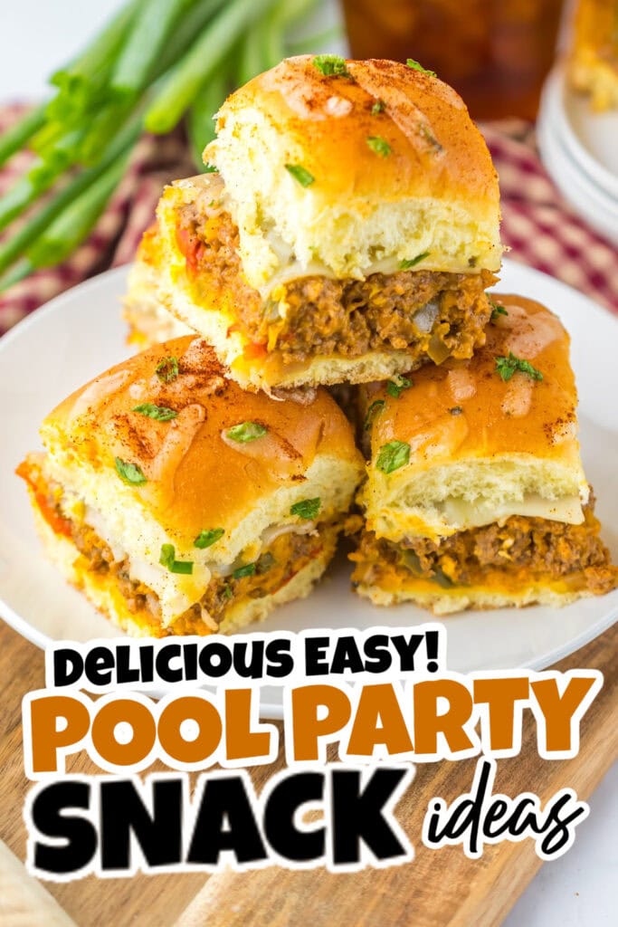 pool party snacks - Sloppy Joe Enchilada Sliders