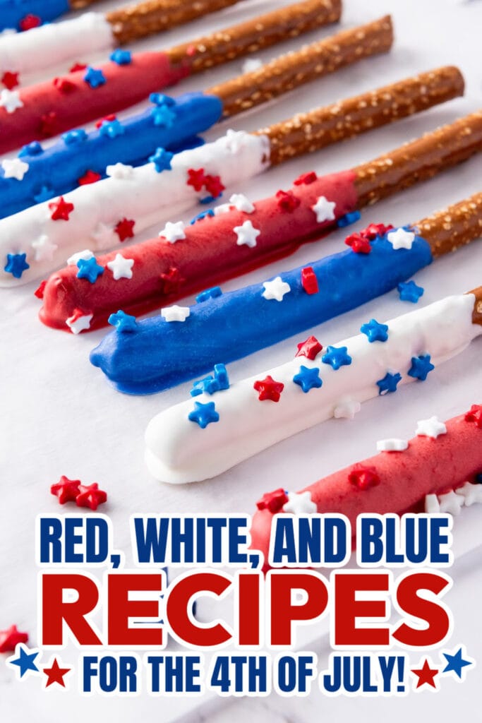 red, white, and blue recipes for Red, - Firecracker Pretzel Rods