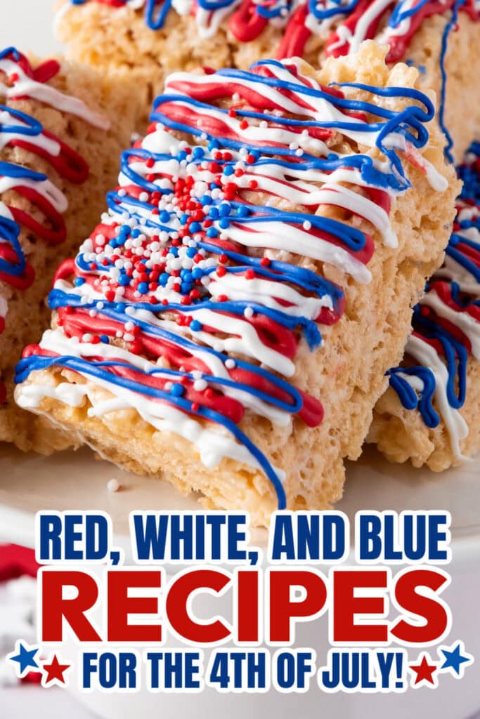 red, white, and blue recipes for Red, - Independence Rice Krispie Treats copy