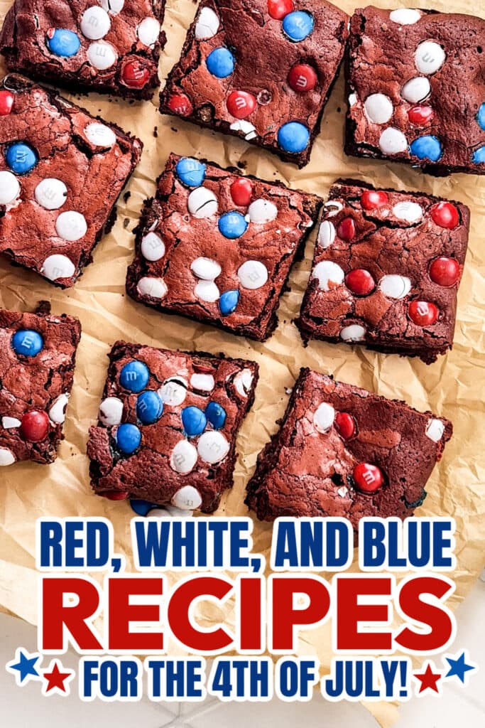 red, white, and blue recipes for Red, - Red Velvet 4th of July Brownies copy