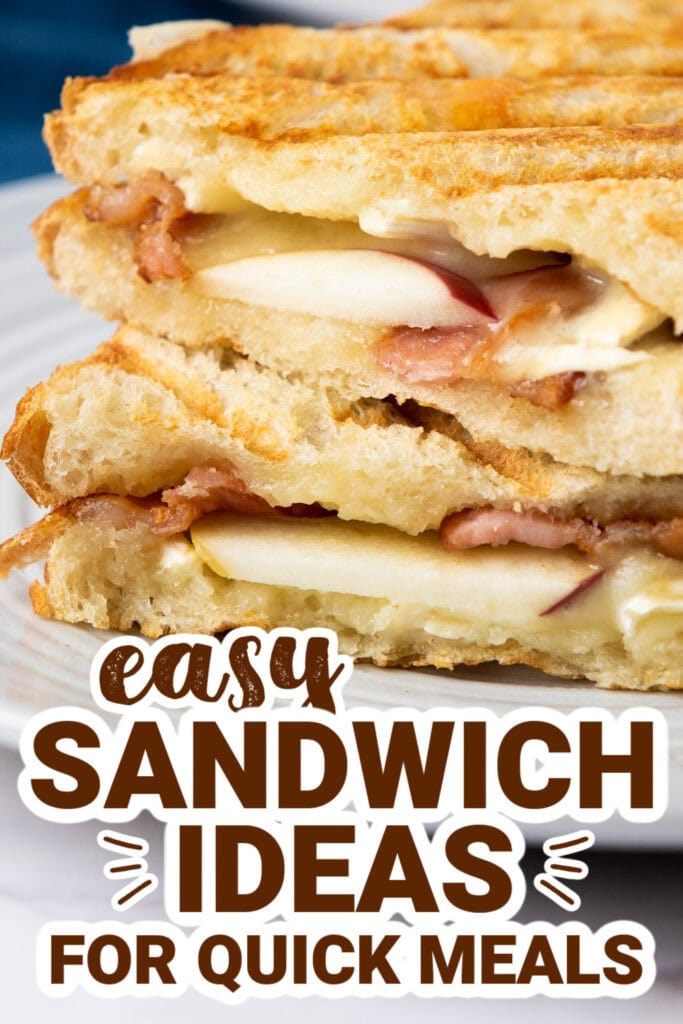 sandwich ideas - Apple, Brie, and Bacon Panini with Sweet Honey Drizzle