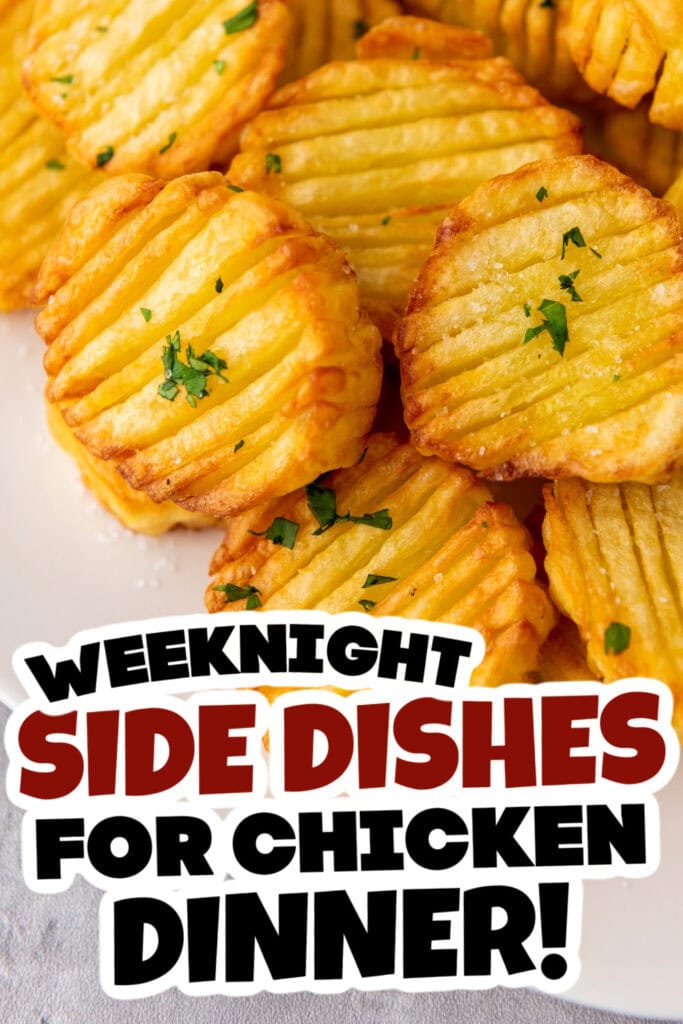 side dishes for chicken - Air Fryer Accordion Potatoes copy