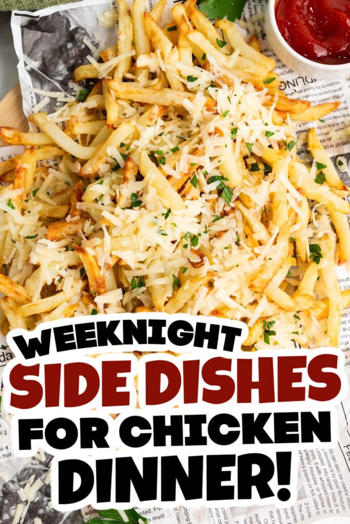 side dishes for chicken - Air Fryer Parmesan Truffle Fries copy