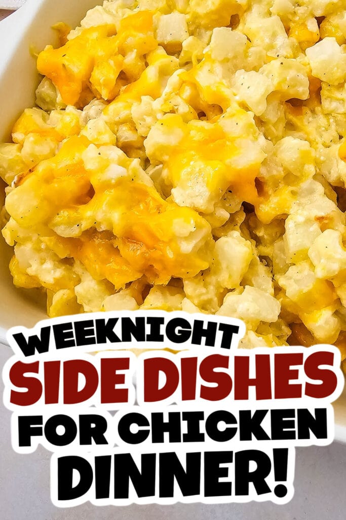 side dishes for chicken - Crockpot Creamy and Cheesy Potatoes copy