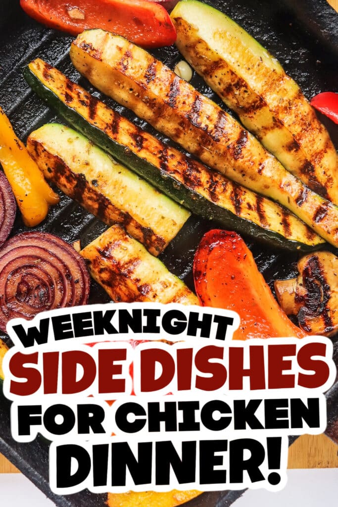 side dishes for chicken - Grilled Vegetables with Balsamic Vinegar & Herbs