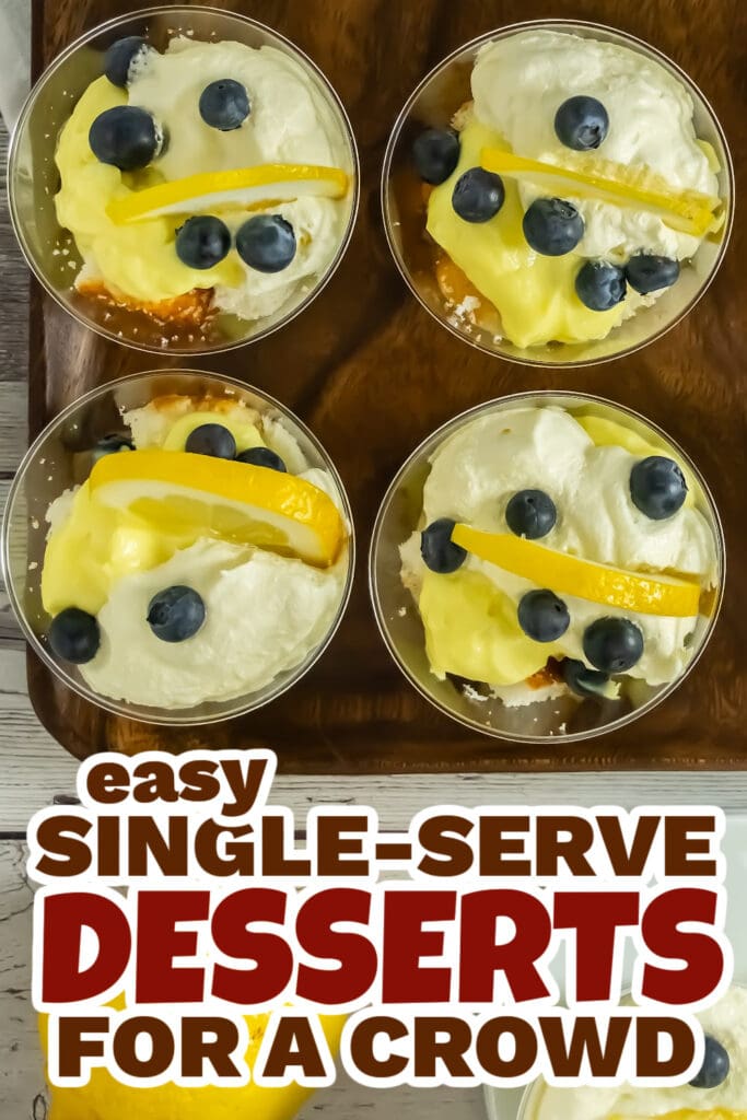 single serve dessert - Blueberry Lemon Trifles