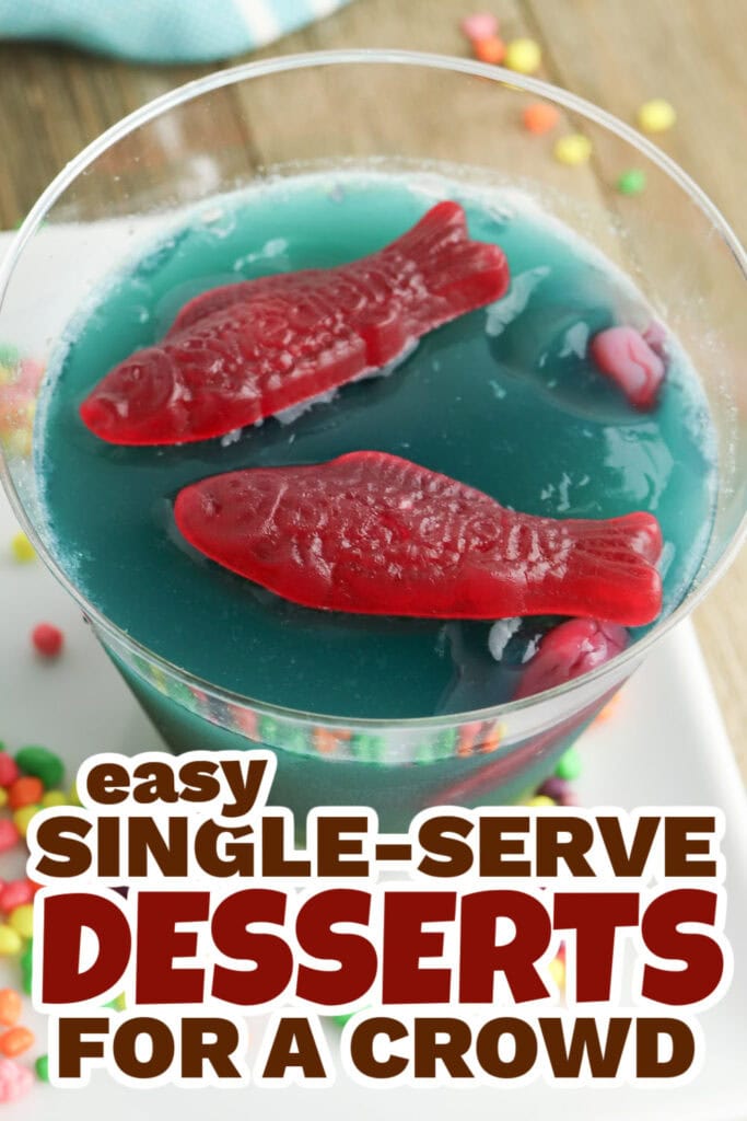 single serve dessert - Fish Bowl Jello Cups