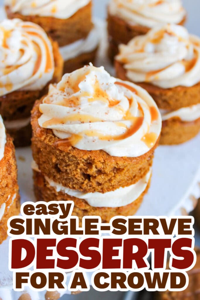 single serve dessert - Mini Pumpkin Cakes