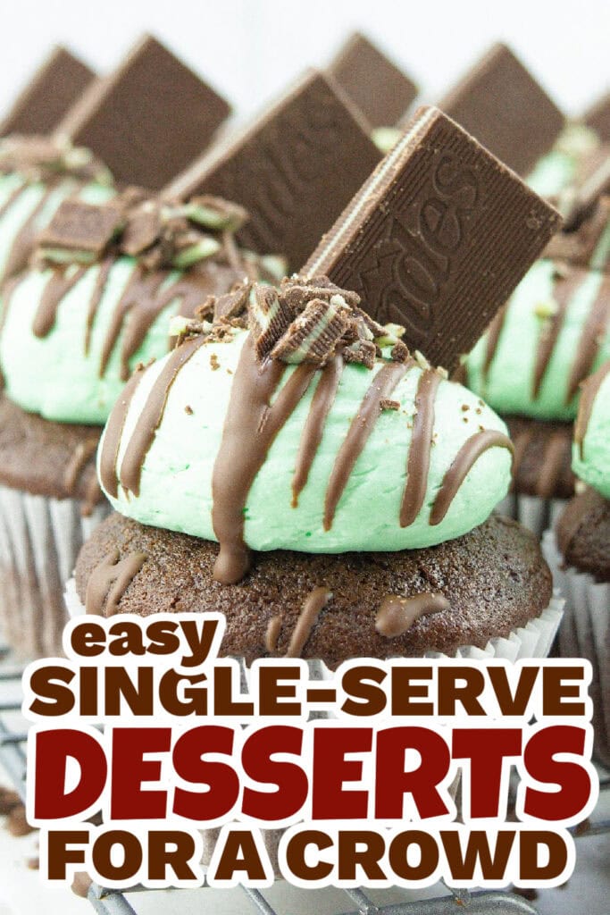 single serve dessert - Mint Chocolate Cupcakes