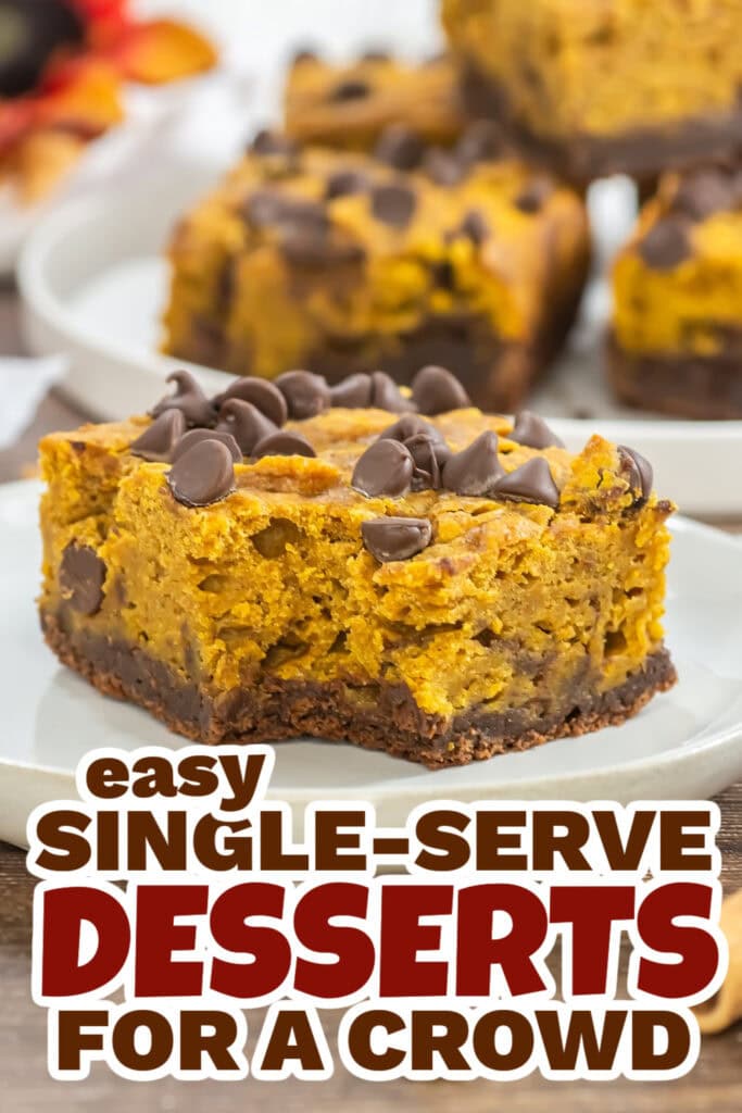 single serve dessert -Pumpkin Brownies