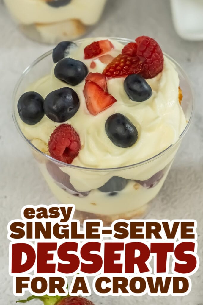 single serve dessert - Red, White & Blue Trifles