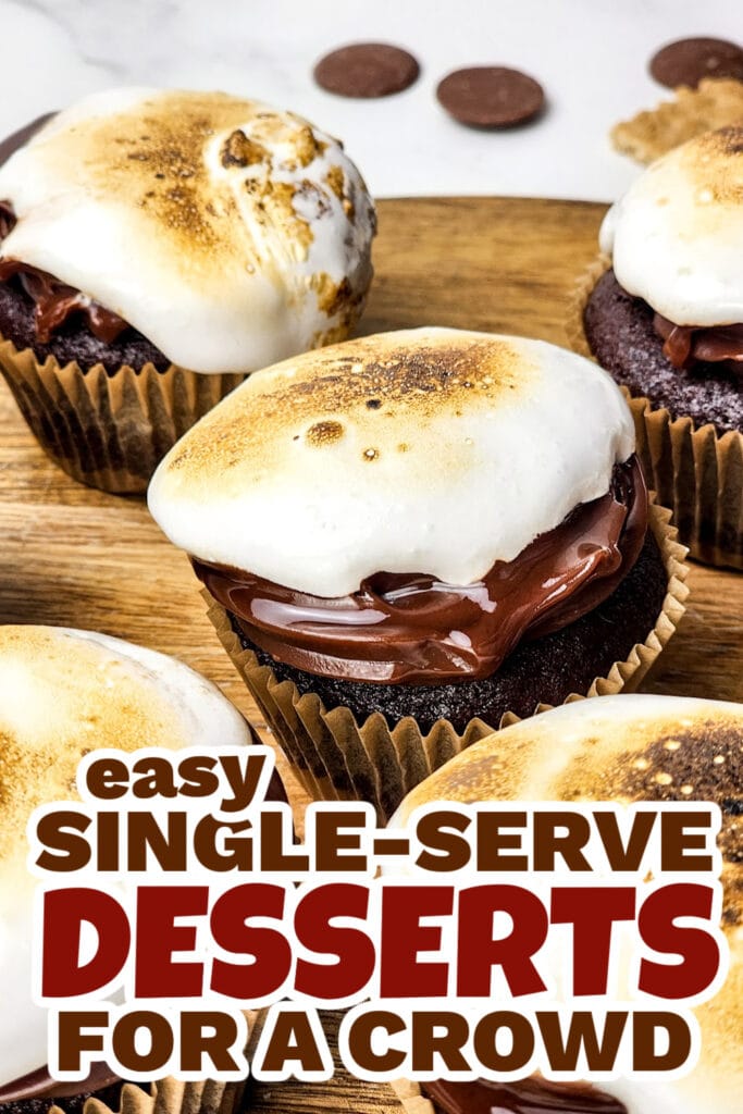 single serve dessert - Toasted Marshmallow Smore’s Cupcakes