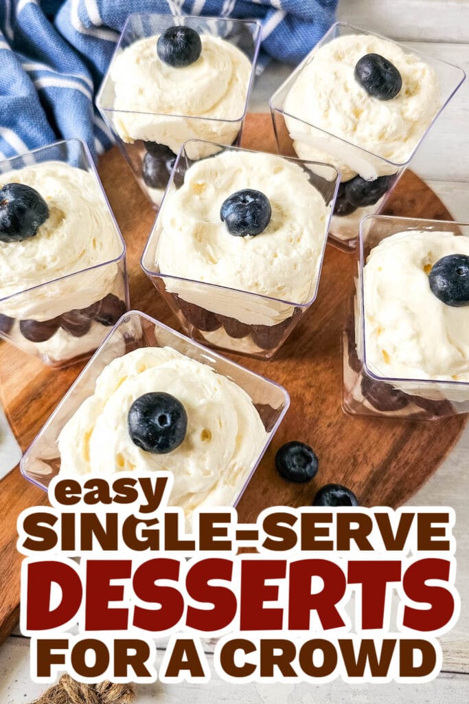 single serve dessert - blueberry cheesecake parfaits