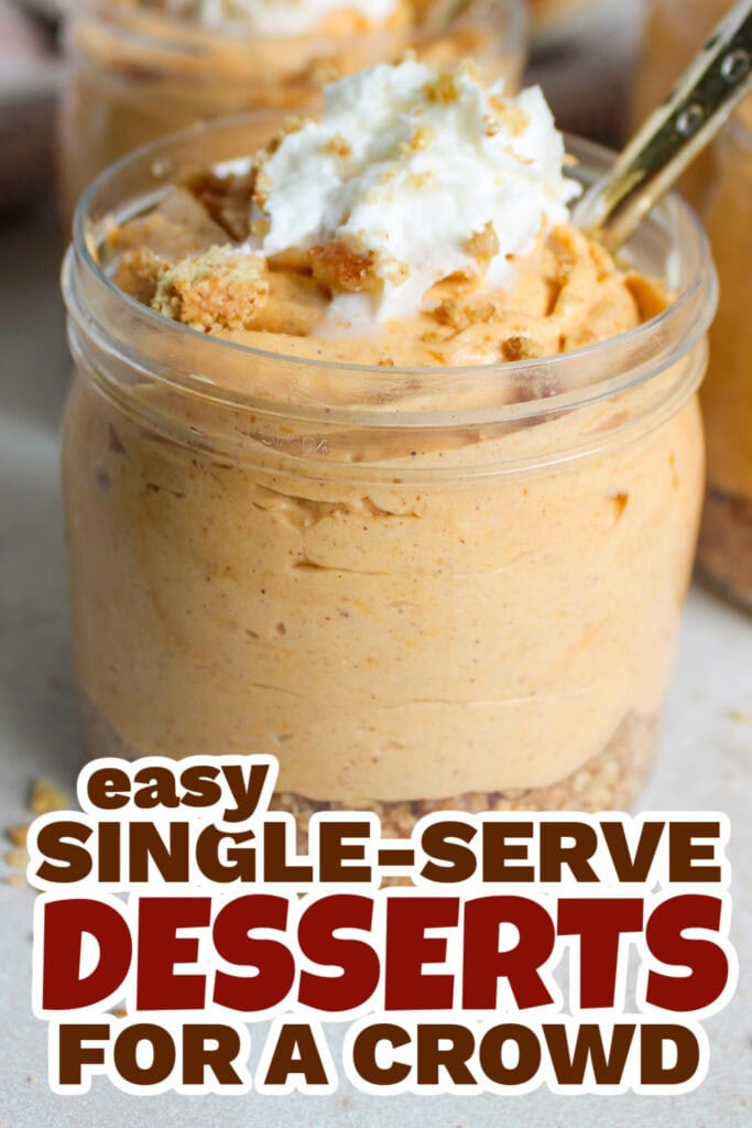 single serve dessert - pumpkin cheesecake cups
