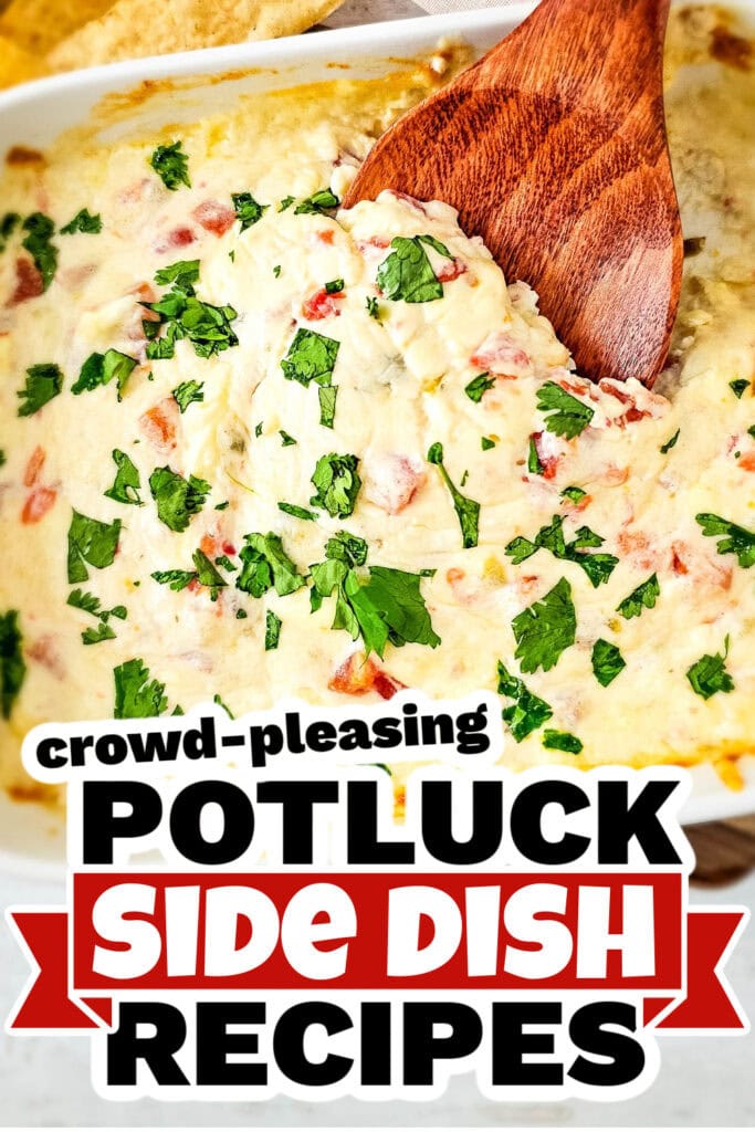 4th of July Potluck Side Dish - 4-Ingredient Oven-Baked Queso Dip