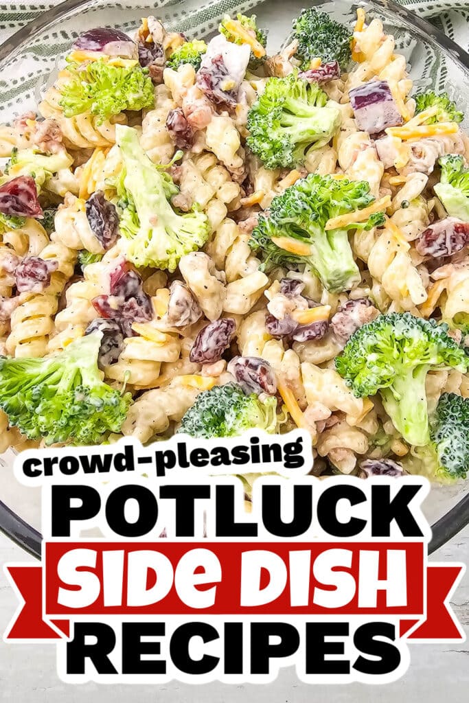 4th of July Potluck Side Dish - Broccoli Pasta Salad