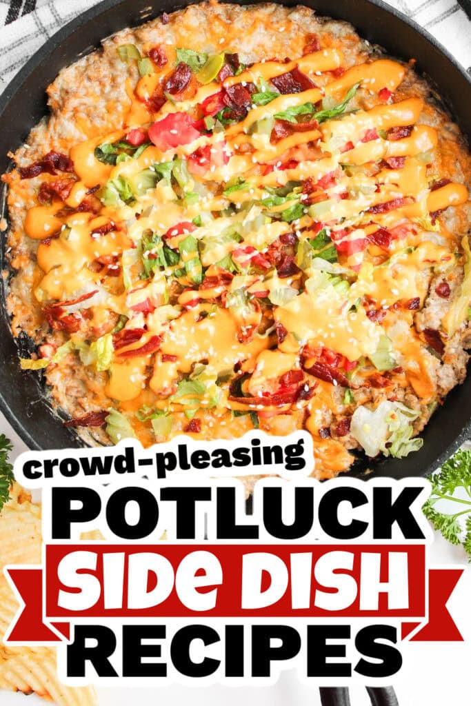 4th of July Potluck Side Dish - Cheeseburger Dip