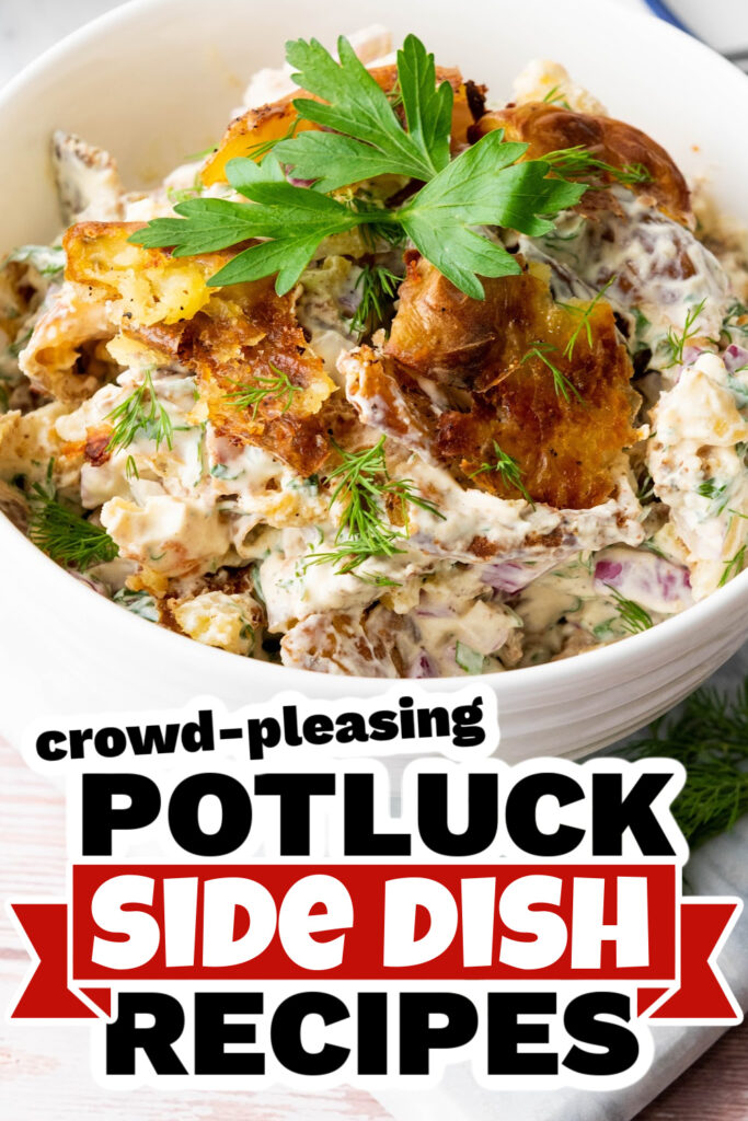 4th of July Potluck Side Dish - Smashed Potato Salad