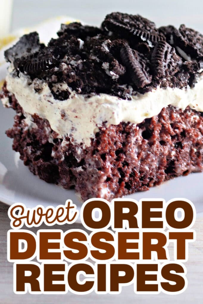 Oreo Dessert Recipes - Milk and Oreo Poke Cake