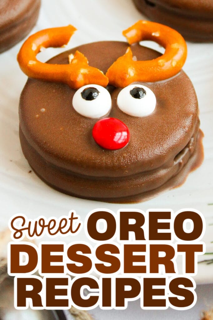 Oreo Dessert Recipes -Reindeer Chocolate Covered Oreos