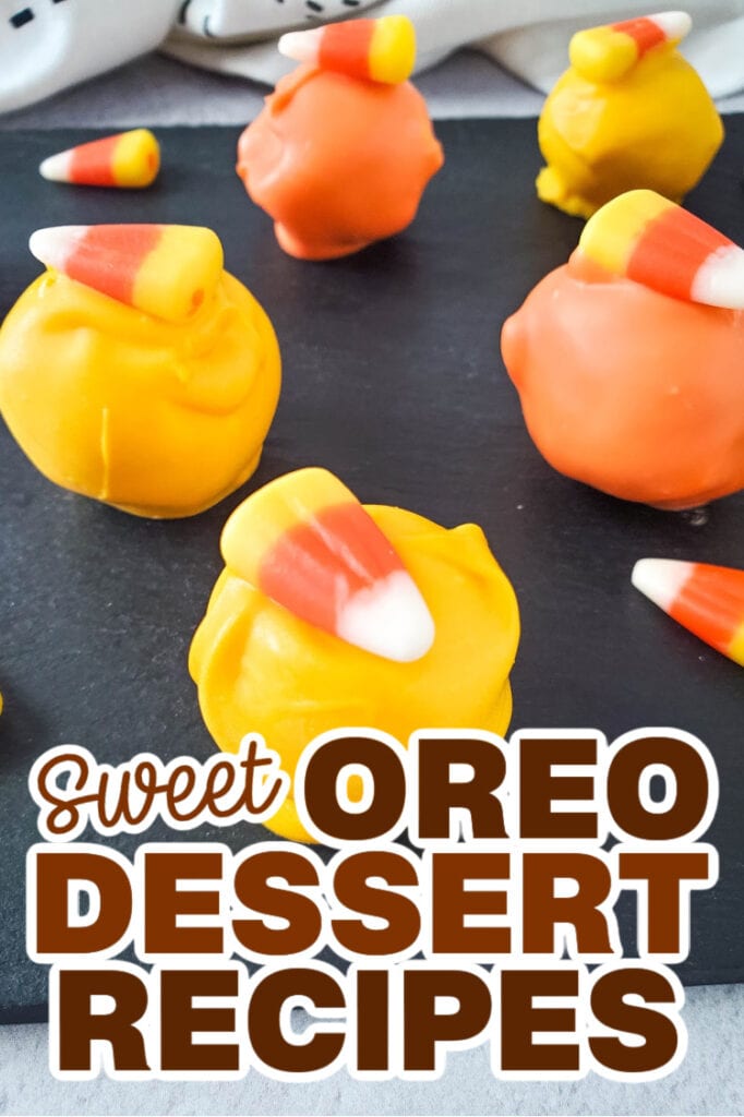 Oreo Dessert Recipes - Sweet Candy Corn Oreo Truffles