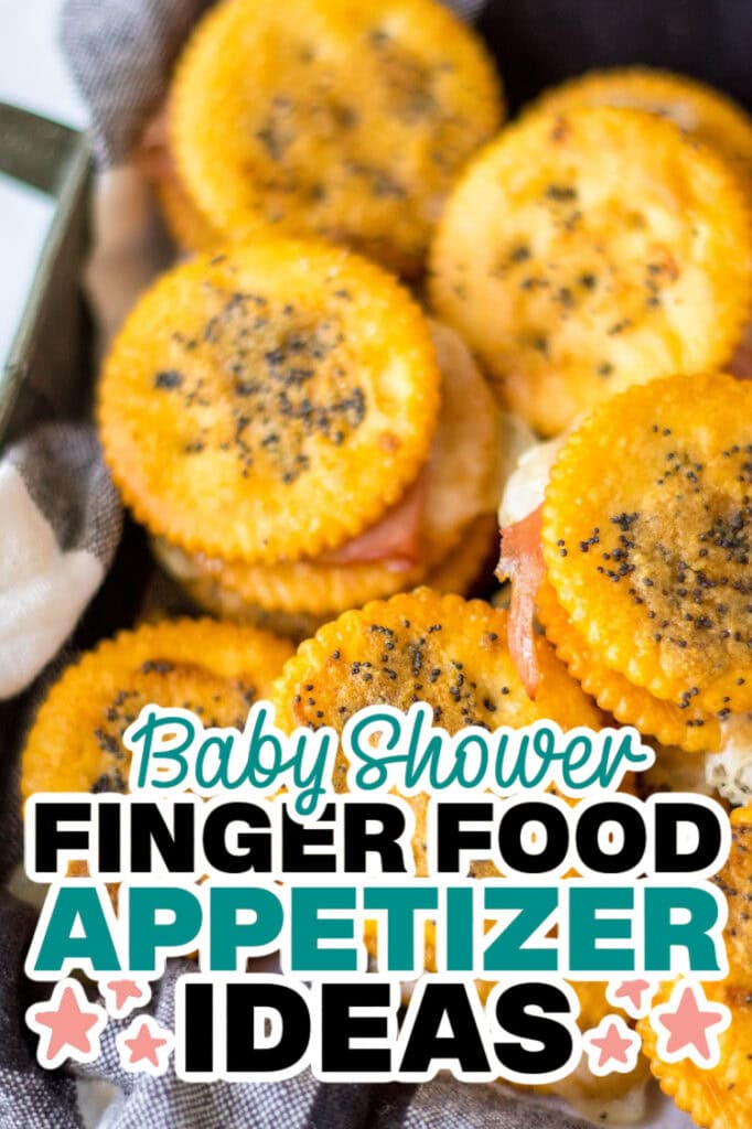 baby shower appetizers -Buttery Ritz Ham Sandwiches