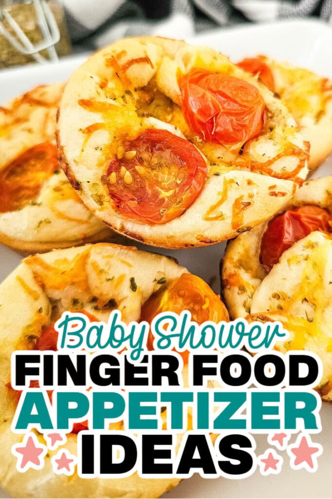 baby shower appetizers -Cheesy Tomato Focaccia Rolls