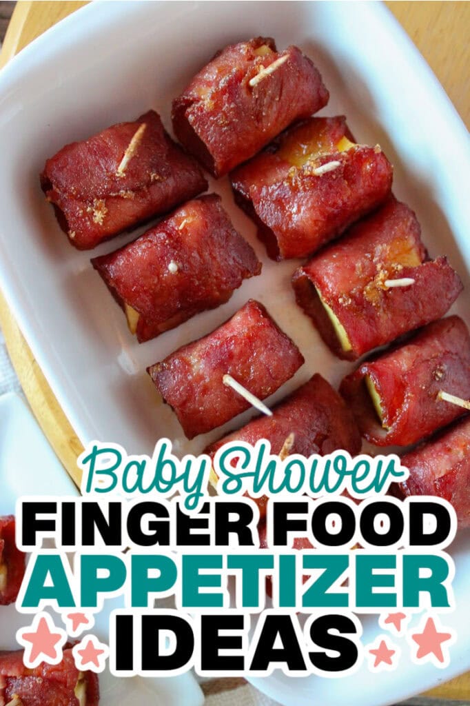 baby shower appetizers -Crispy Bacon-Wrapped Pineapple Bites