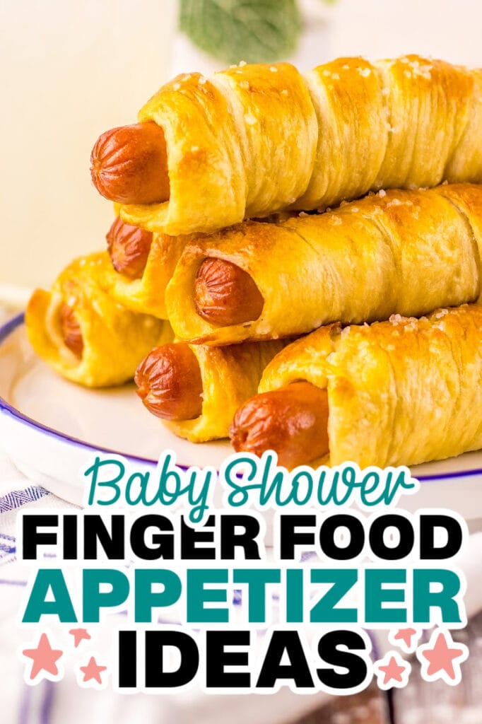 baby shower appetizers -Homemade Pretzel Dogs