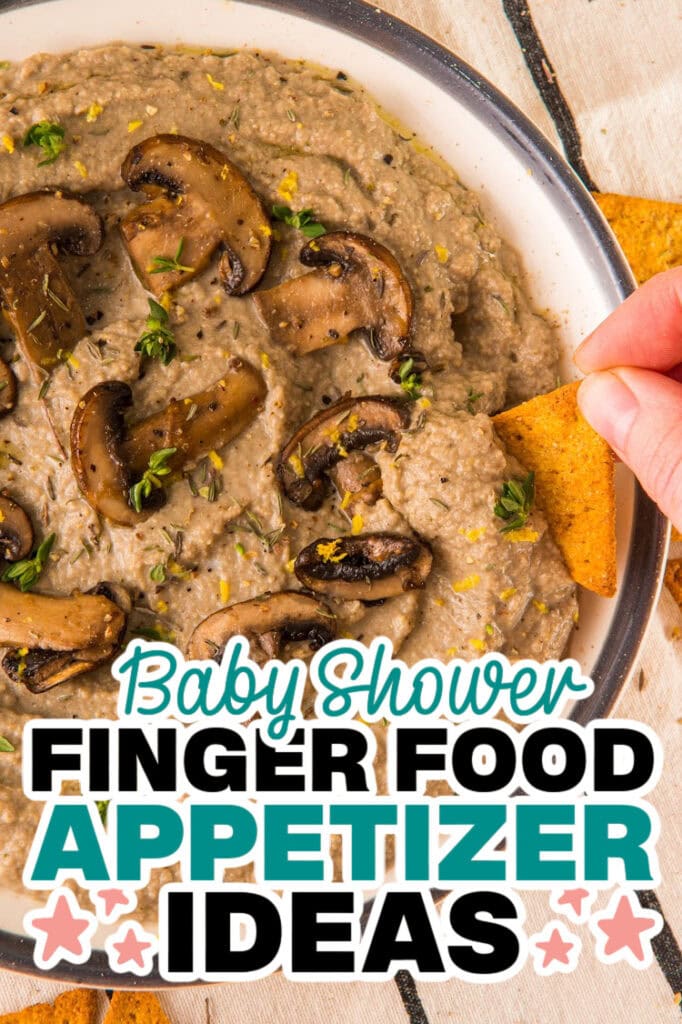 baby shower appetizers - Mushroom Hummus