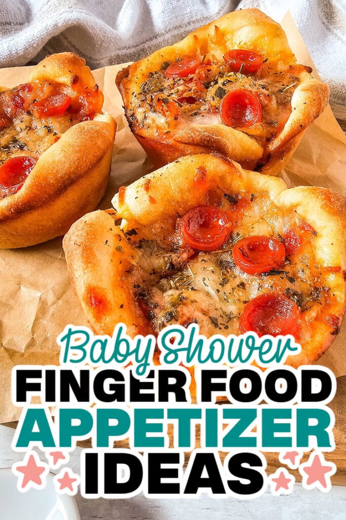 baby shower appetizers -Pepperoni Pizza Puffs