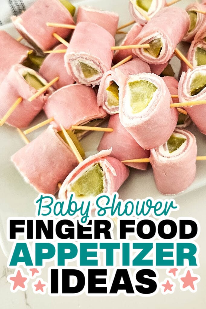 baby shower appetizers - Pickle Ham Rolls